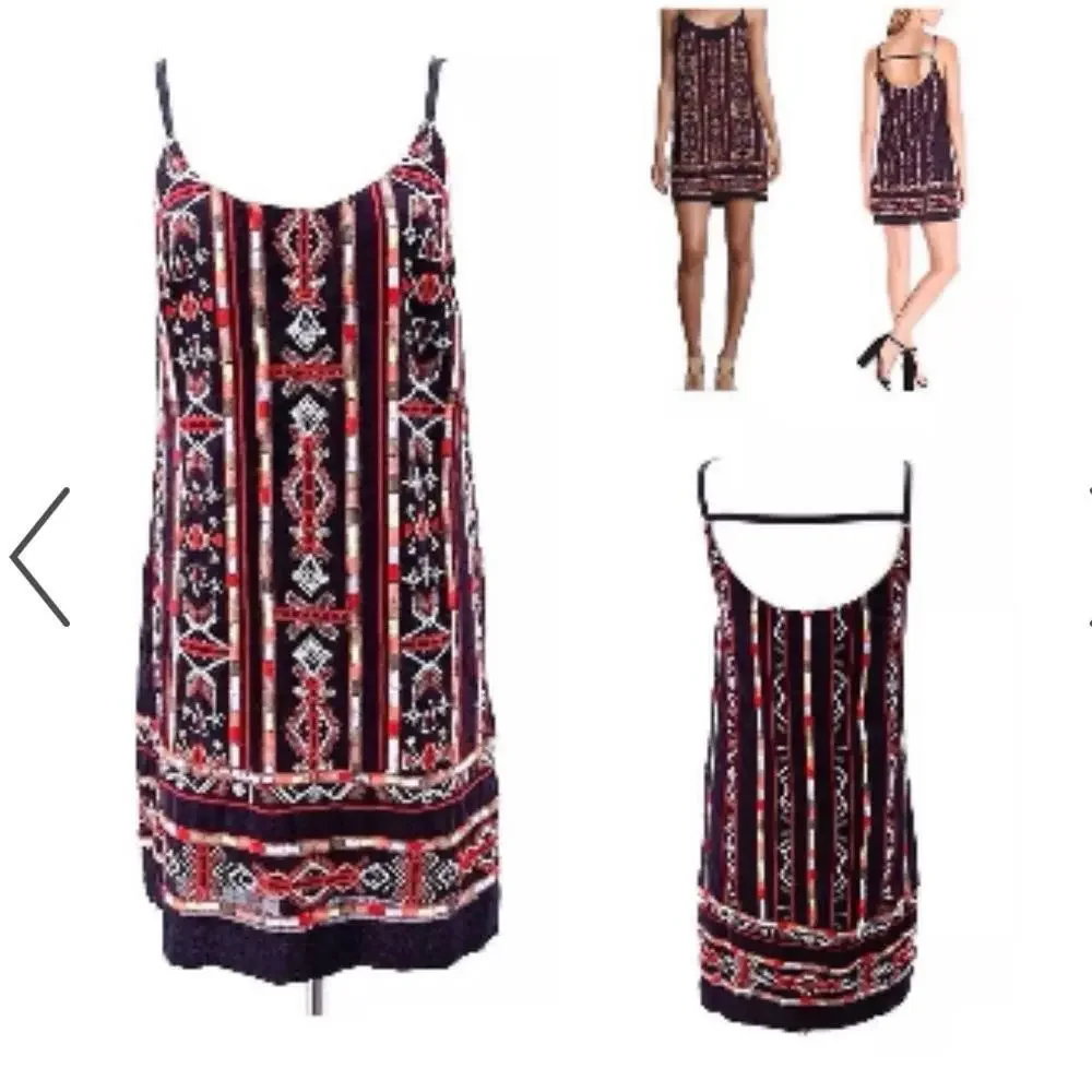 French Connection Bakari Beaded Embroidery Shift Dress, Size 6